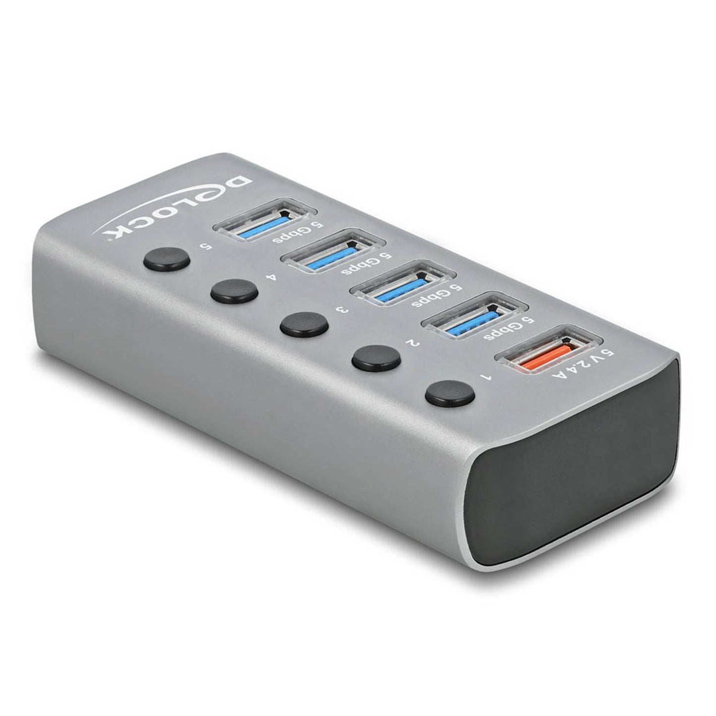 DeLOCK USB-Hub 5-fach grau | 63262