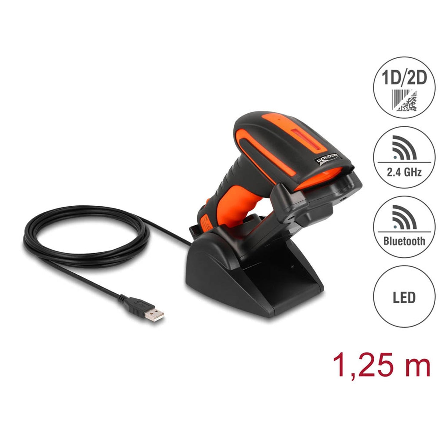 DeLOCK Laser-Barcodescanner kabellos | 90556