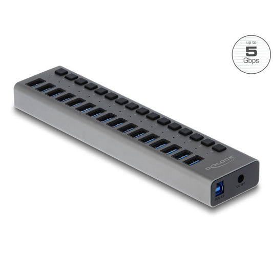DeLOCK USB-Hub 16-fach grau | 63739
