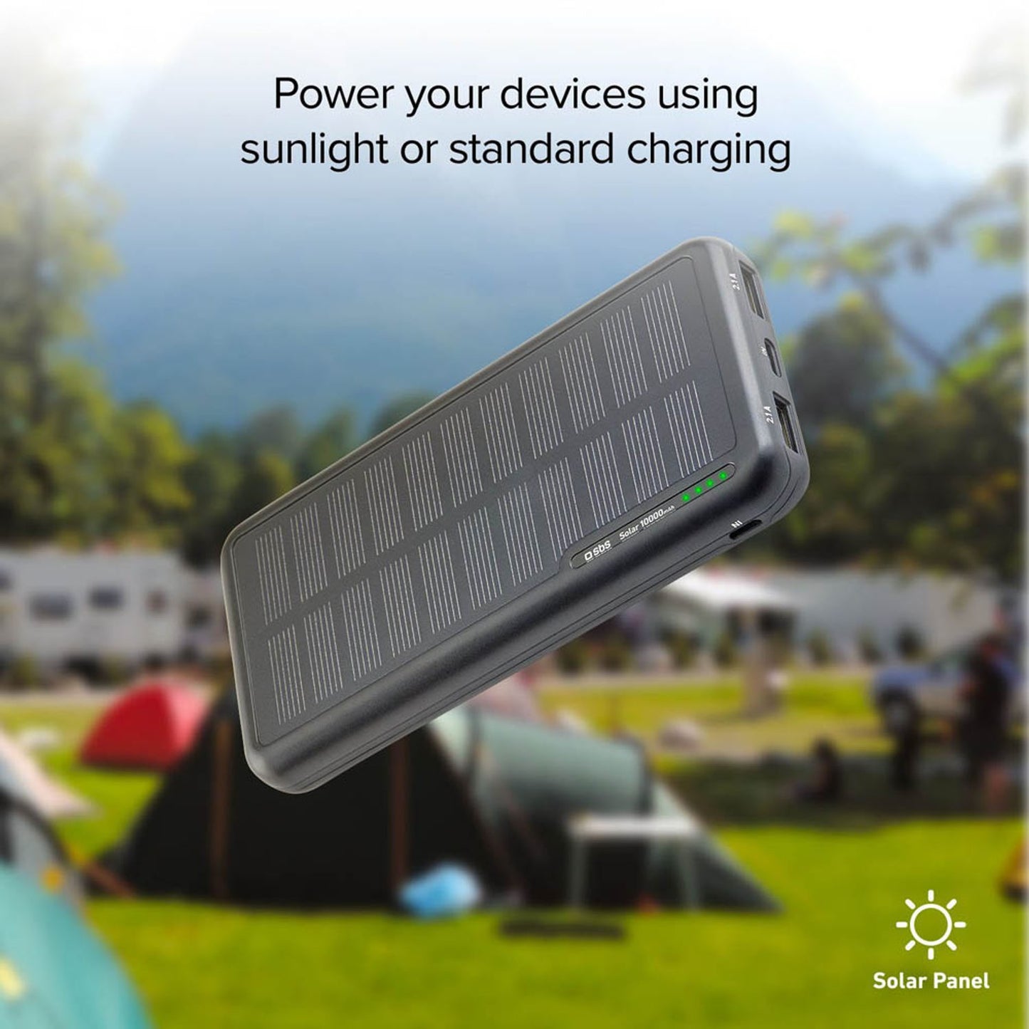 sbs Solar Powerbank 10.000 mAh schwarz | TTBB10000SK