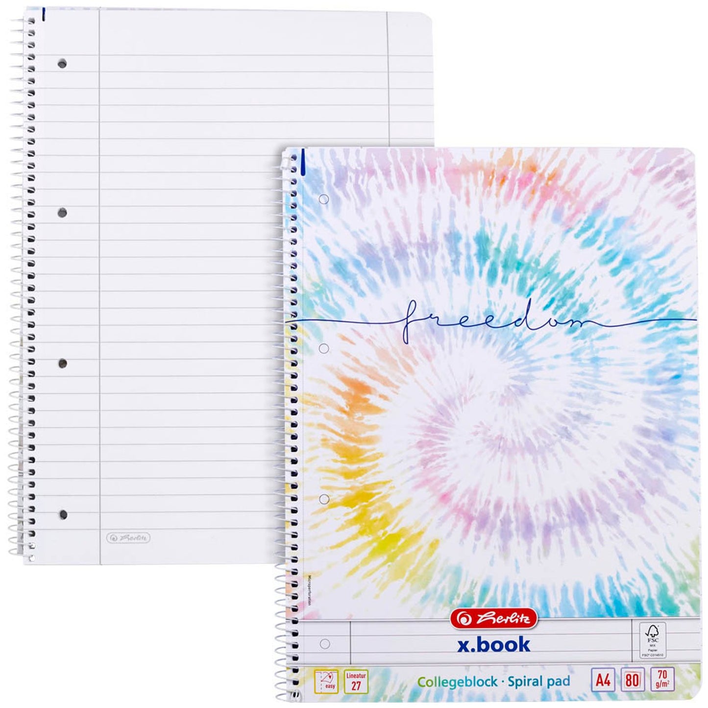herlitz Collegeblock x.book Freedom DIN A4 Innen- und Außenrand