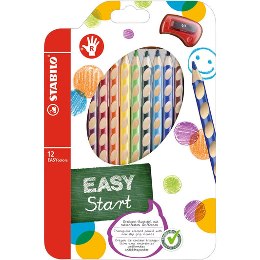 STABILO EASYcolors R Buntstifte farbsortiert | 332/12 | 1 Pack = 12 St.