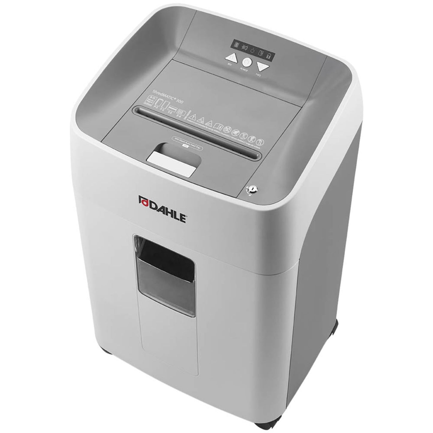 DAHLE ShredMATIC 300 Aktenvernichter mit Partikelschnitt P-5, 2 x 15 mm, bis , grau | 35322-16922
