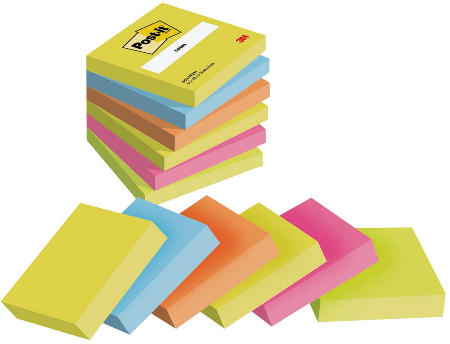 Post-it® Energetic Haftnotizen 655TFEN farbsortiert