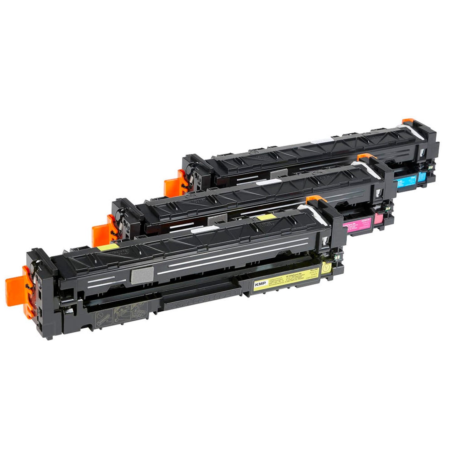 KMP H-T246CMY cyan, magenta, gelb Toner kompatibel zu HP 203A; Canon 054(CF541A, CF542A, CF543A; 3023C002, 3022C002, 3021C002), 3er-Set | 2549,0030 | 1 Pack = 3 St.