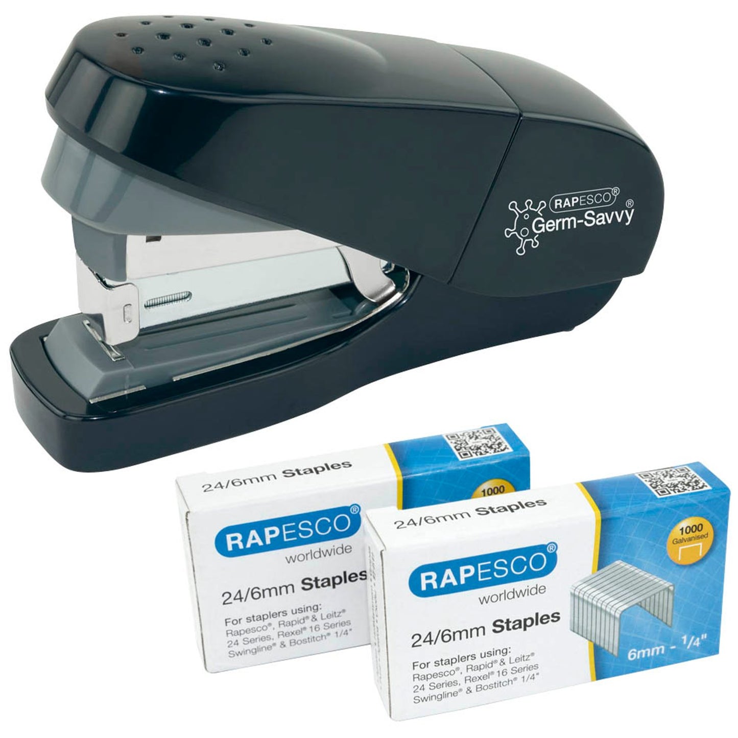 RAPESCO® Heftgerät Germ-Savvy ECO Less Effort schwarz | 1688