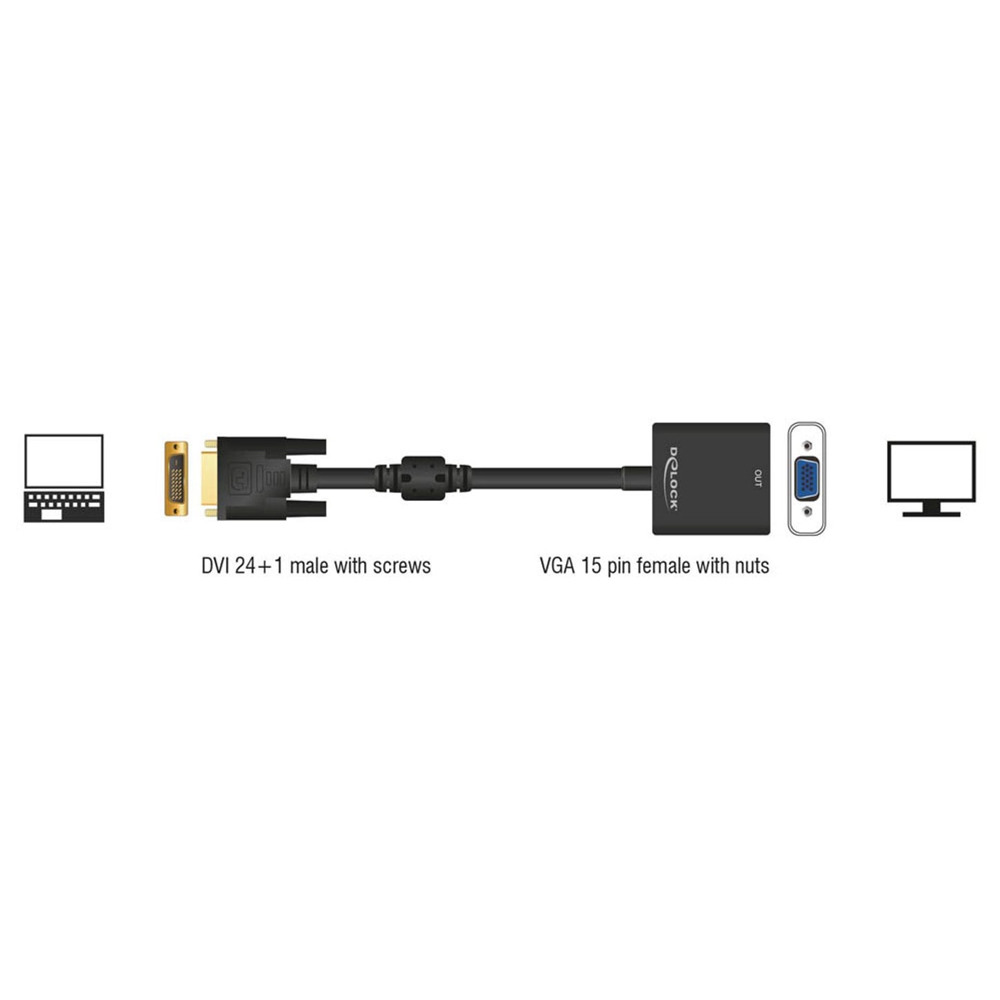 DeLOCK DVI-D/VGA Adapter | 65658