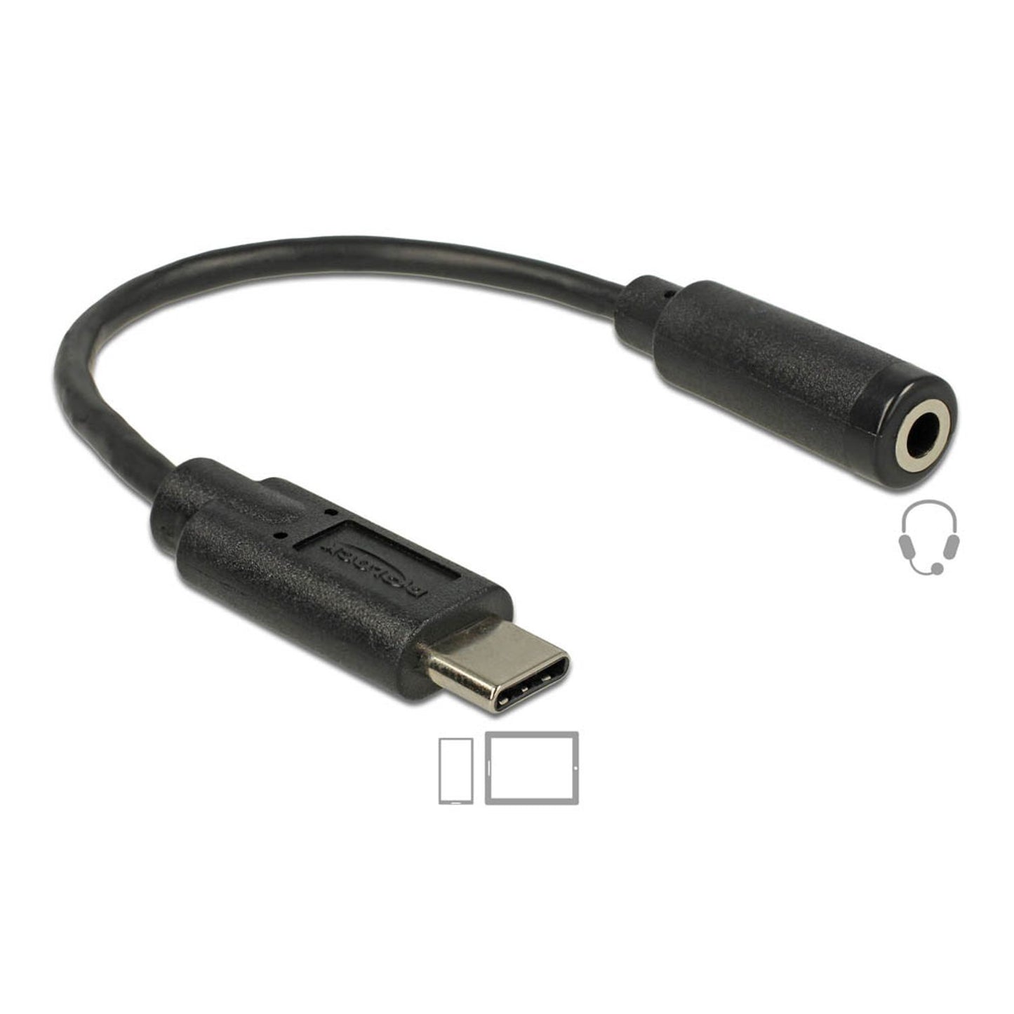 DeLOCK USB C/3,5 mm Klinke Headset-Adapter | 65842