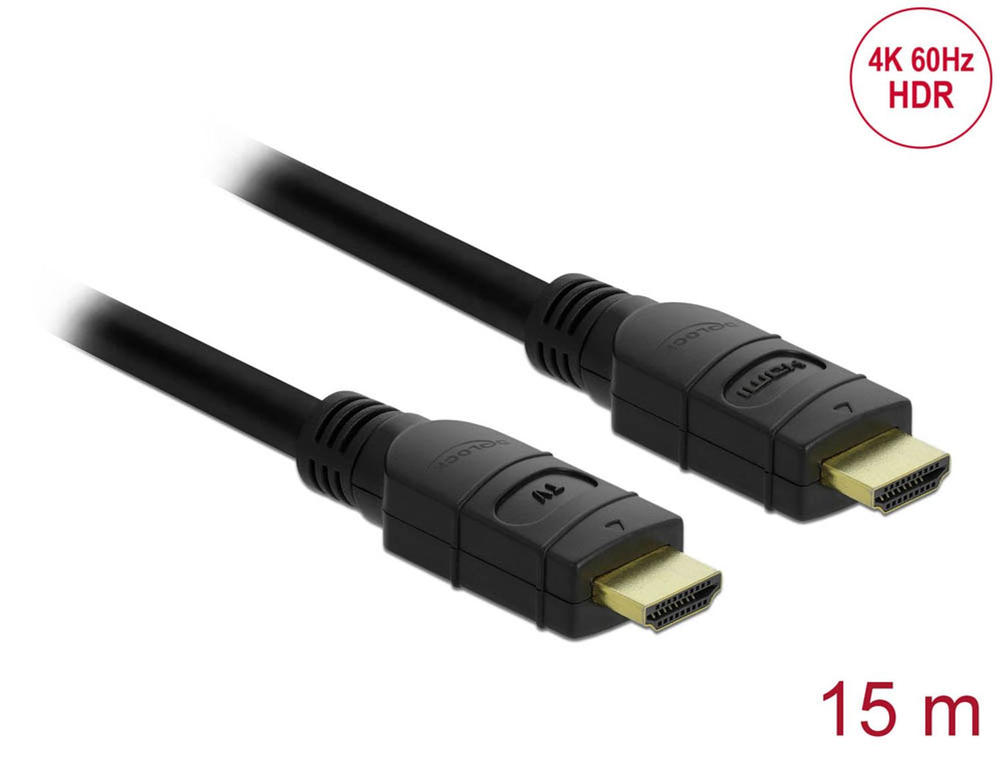 DeLOCK High Speed HDMI Ethernet Kabel 4K 60 Hz HDR schwarz, 1 St.