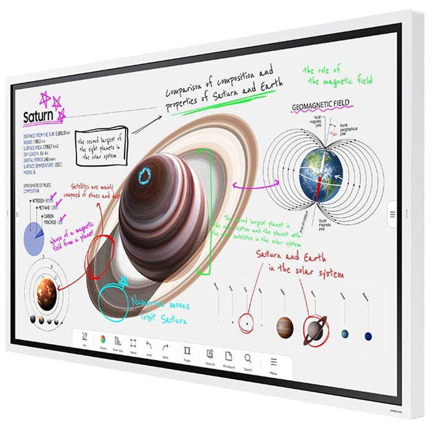 SAMSUNG Flip Pro WM65B digitales Flipchart 163,8 cm (65,0 Zoll) | LH65WMBWBGCXEN