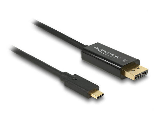 DeLOCK USB C/DisplayPort Kabel 4K 60Hz schwarz, 1 St.