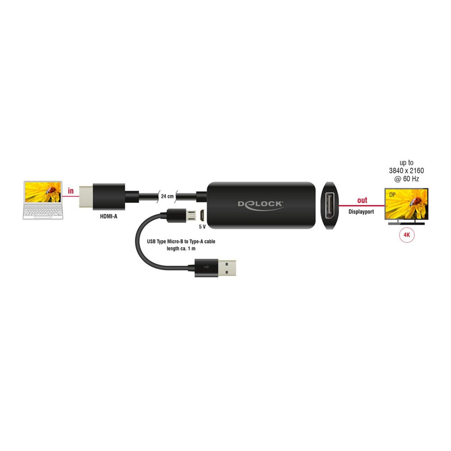 DeLOCK HDMI/DisplayPort Adapter | 63206