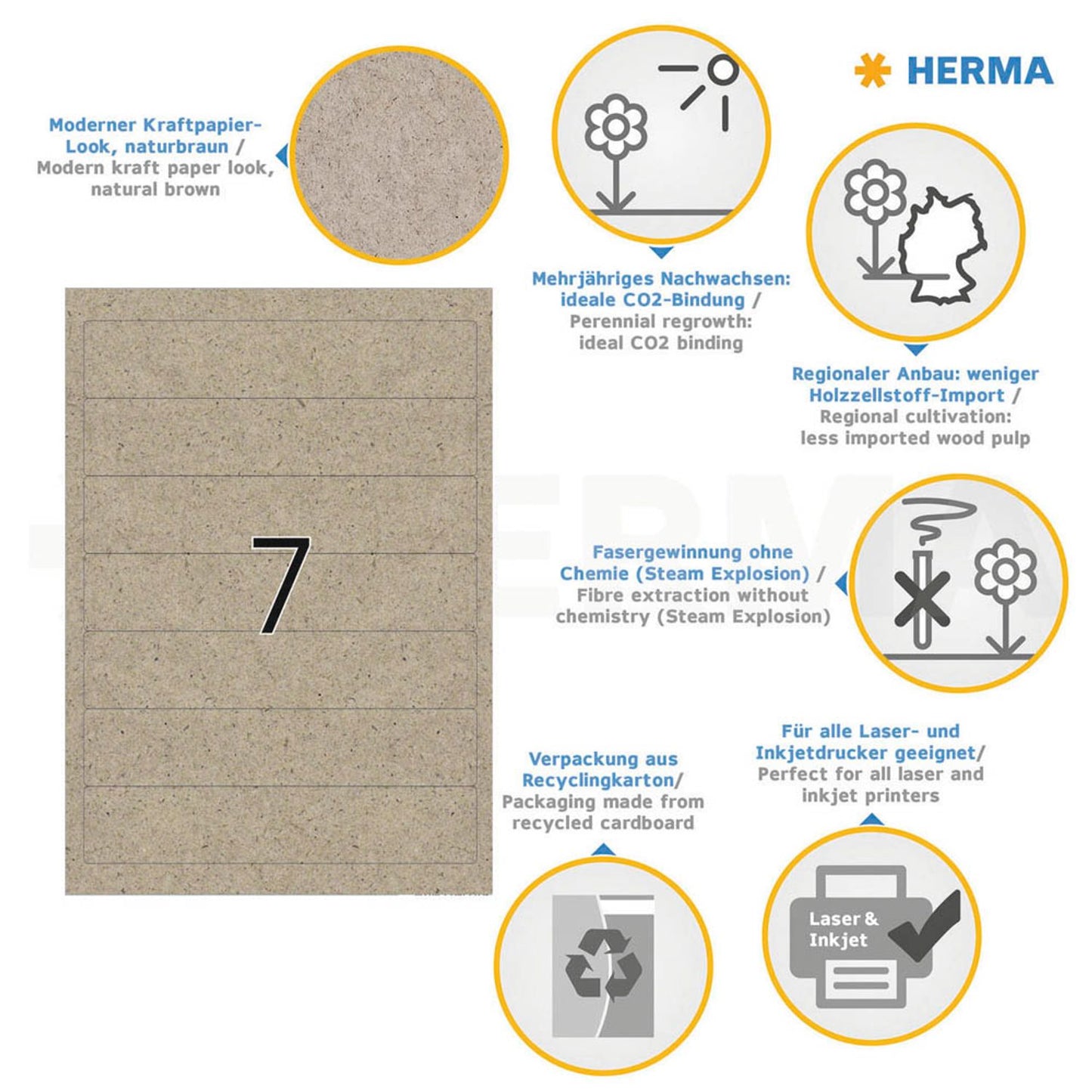 HERMA Ordneretiketten weiß | 10759 | 1 Pack = 20 Blatt