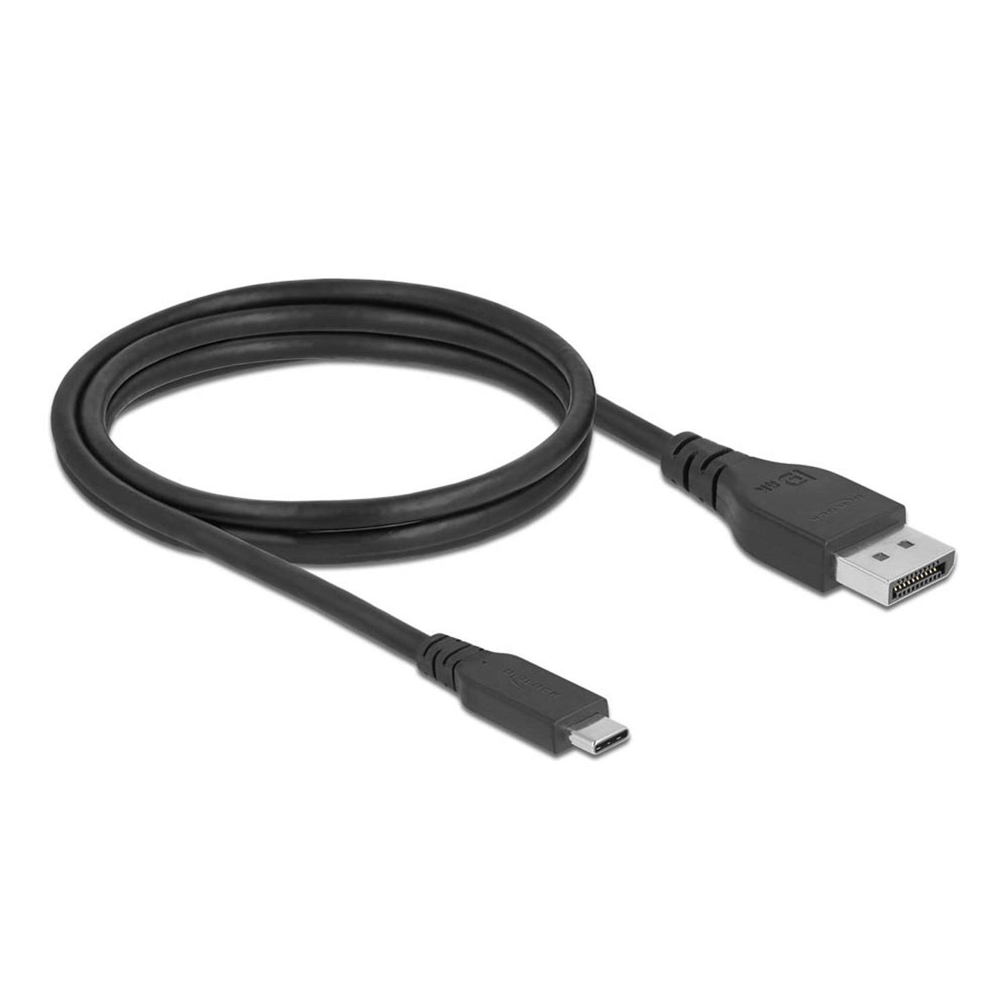 DeLOCK USB C/DisplayPort 1.4 Kabel 8 K 60 Hz 1,0 m schwarz | 86038