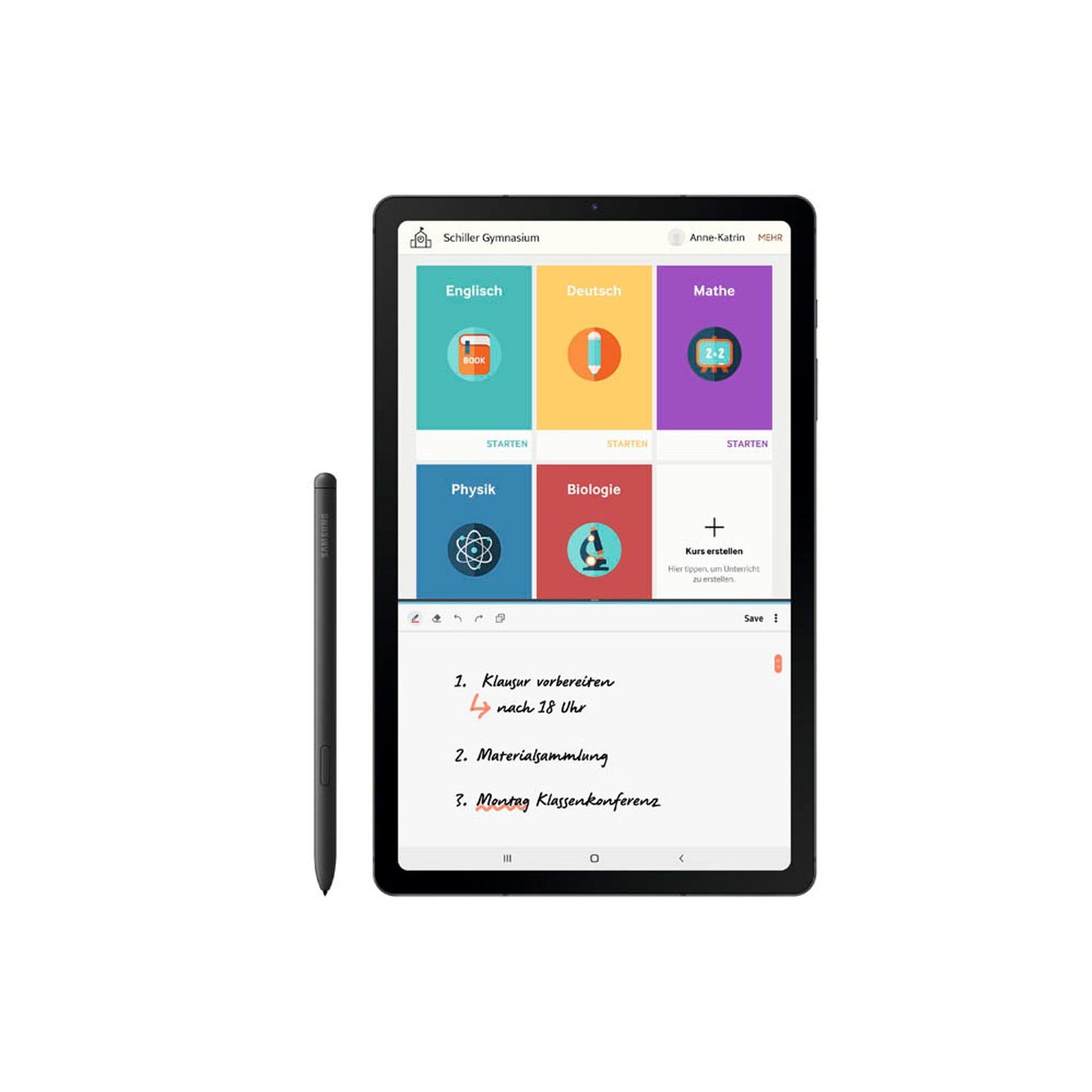 SAMSUNG Galaxy Tab S6 Lite WiFi (2022) Tablet 26,3 cm (10,4 Zoll) 64 GB grau | SM-P613NZAEDBT