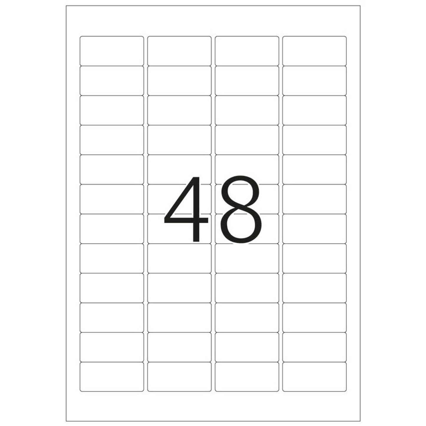 HERMA Power-Etiketten weiß 45,7 x 21,2 mm | 10902 | 1 Pack = 25 Blatt