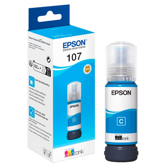 EPSON 107/T09B2 cyan Tintenflasche | C13T09B240