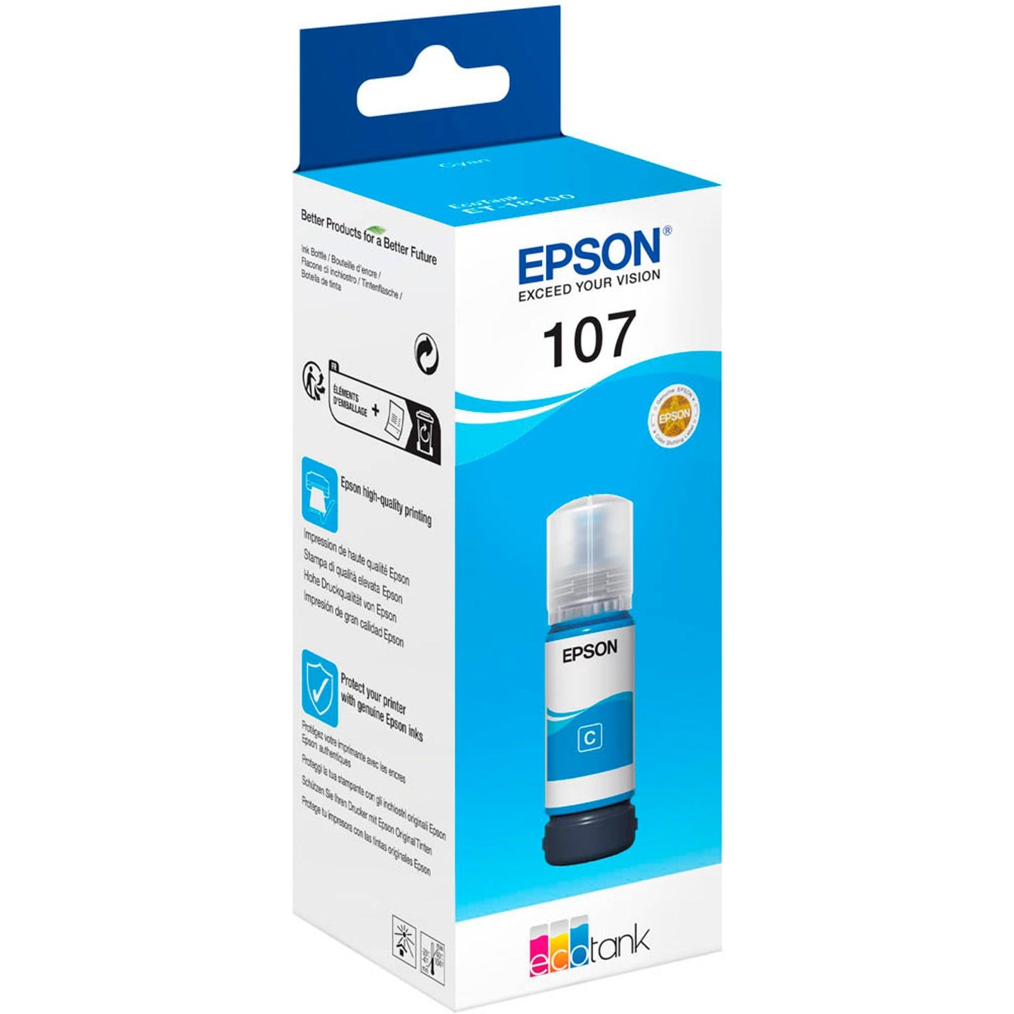 EPSON 107/T09B2 cyan Tintenflasche | C13T09B240