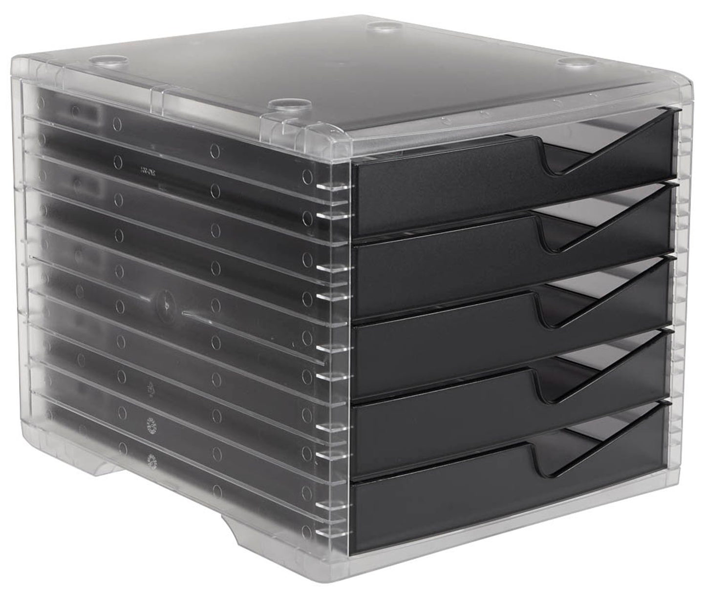 styro Schubladenbox styroswingbox light, DIN C4 mit 5 Schubladen