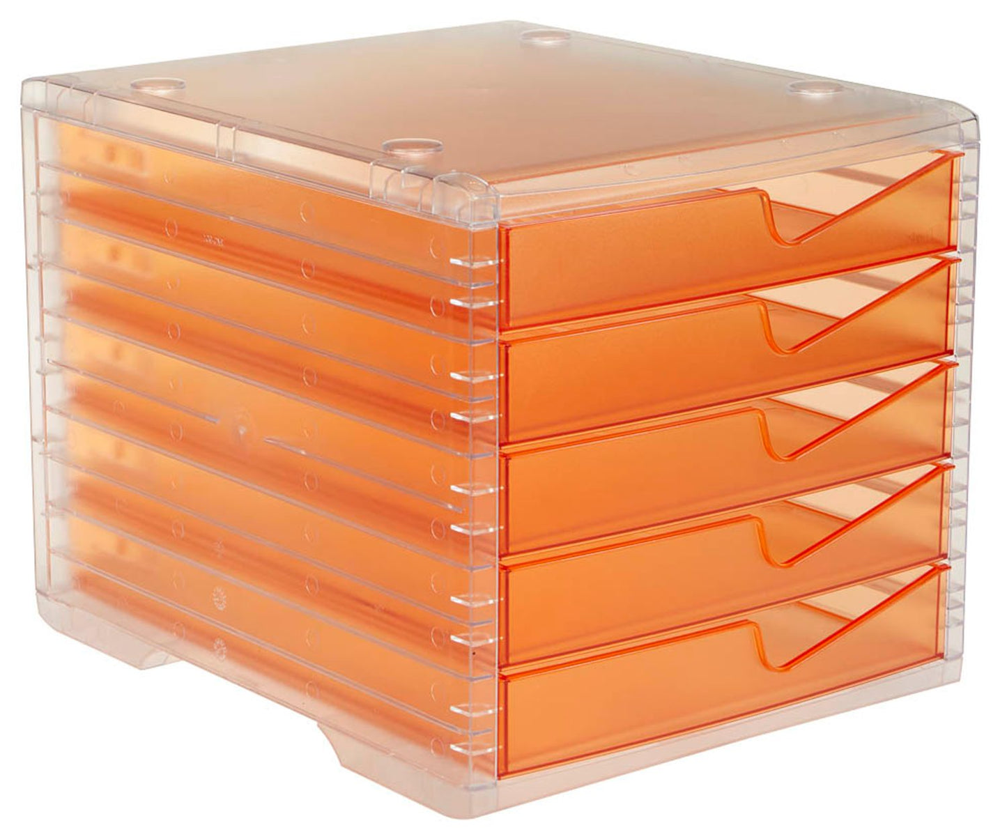styro Schubladenbox styroswingbox light, DIN C4 mit 5 Schubladen