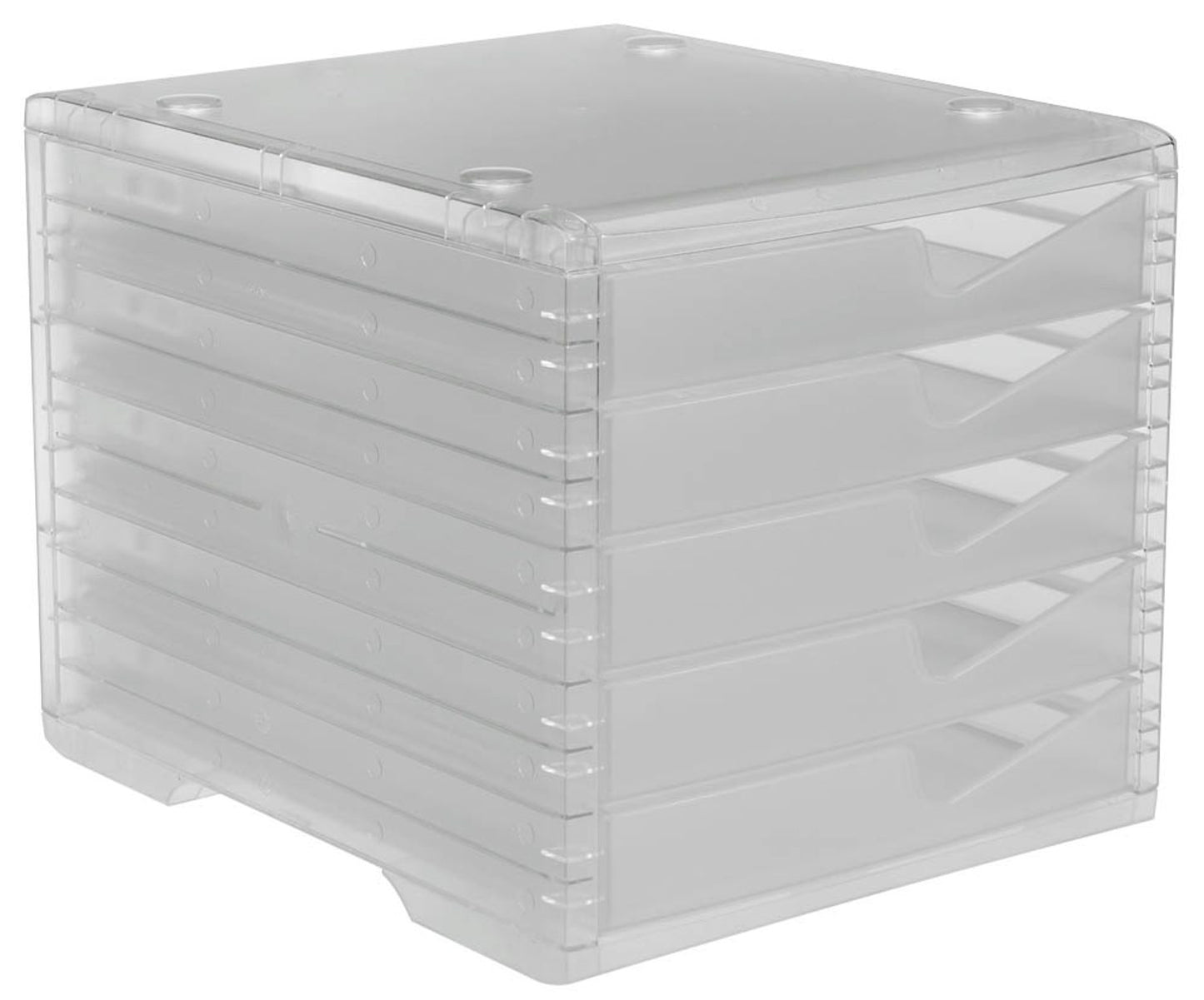 styro Schubladenbox styroswingbox light, DIN C4 mit 5 Schubladen