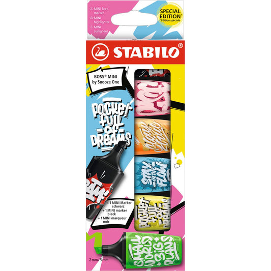 STABILO MINI by Snooze One Textmarker farbsortiert | 07/06-30 | 1 Pack = 6 St.
