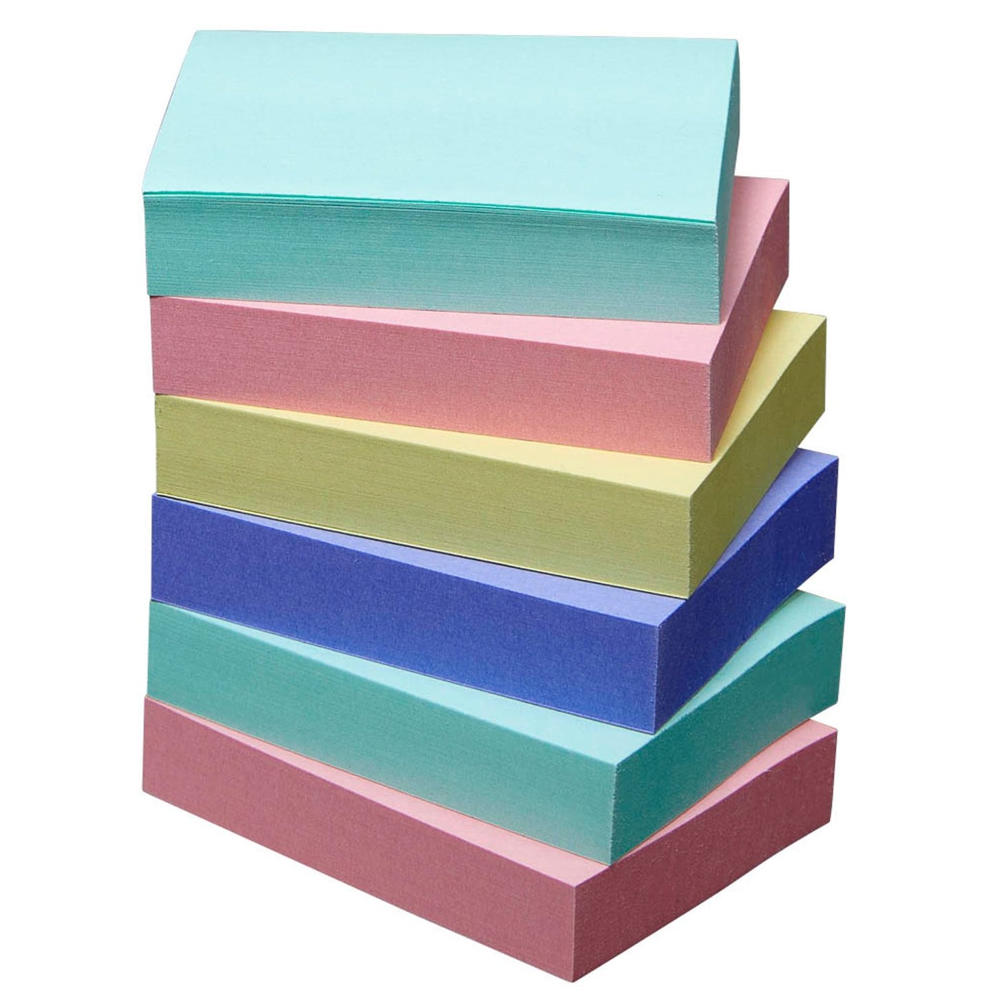 Post-it® Recycling Notes Rainbow Haftnotizen farbsortiert, 6 Blöcke | 7100259445 | 1 Pack = 6 Blöcke