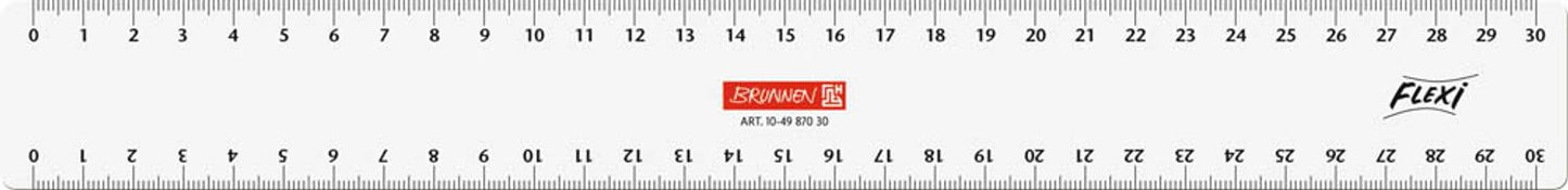 BRUNNEN Lineal Flexi, glasklar