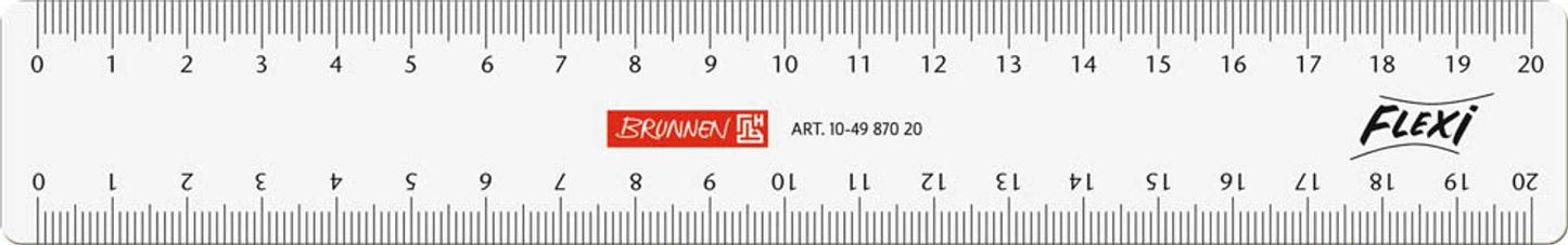 BRUNNEN Lineal Flexi, glasklar