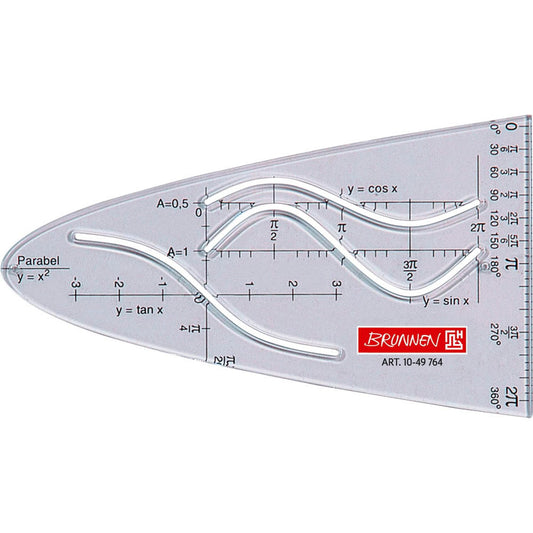 BRUNNEN Parabelschablone transparent | 1049764