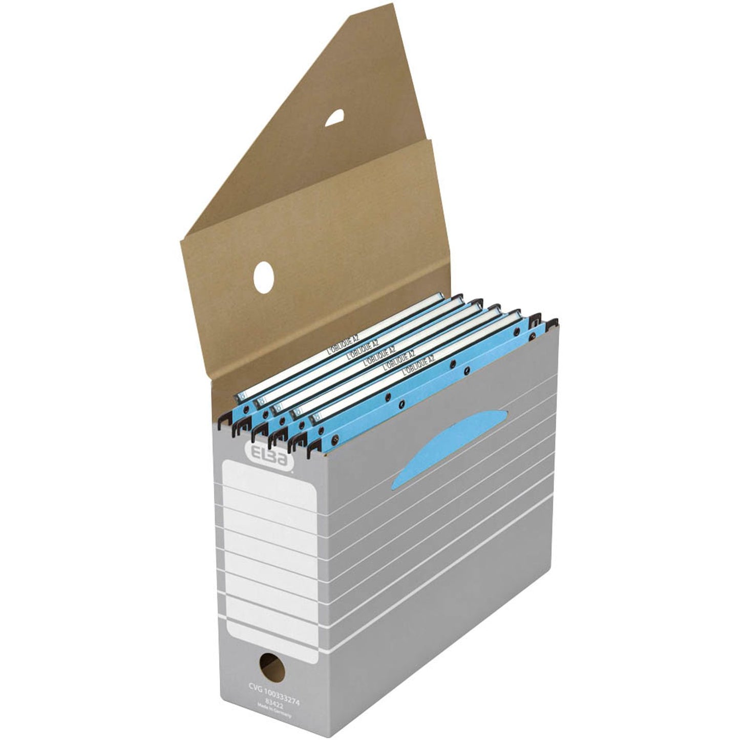 ELBA Archivboxen Tric grau/weiß 11,0 x 34,0 x 27,0 cm | 100333274 | 1 Pack = 10 St.