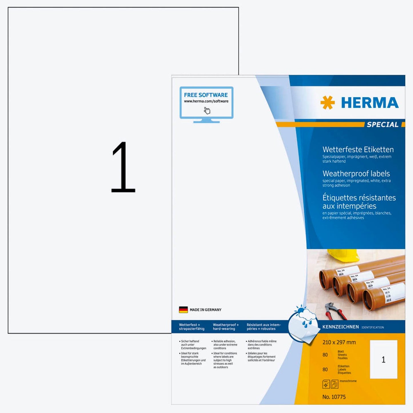 HERMA wetterfeste Etiketten weiß