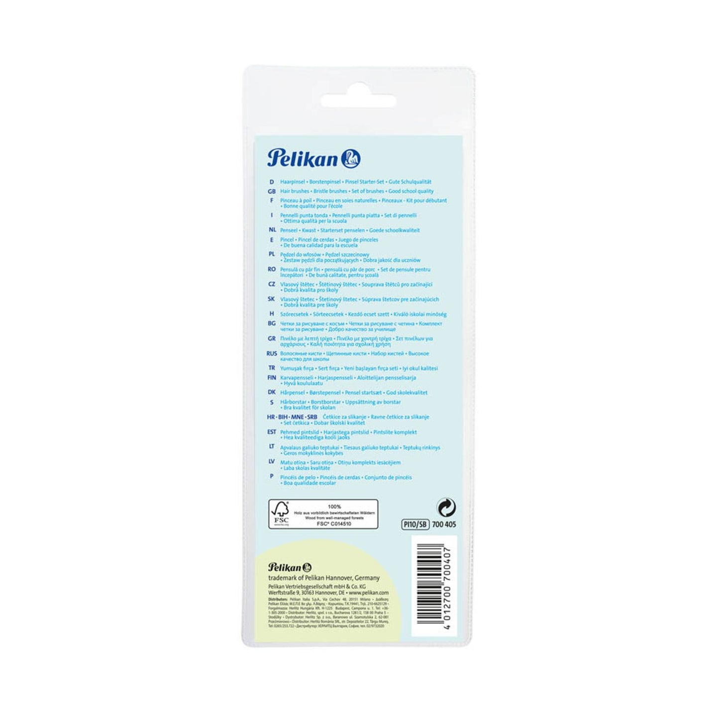 Pelikan Pinsel-Set Größe 4, 6, 8, 10, 12, 10-teilig | 400191587 | 1 Pack = 10 St.