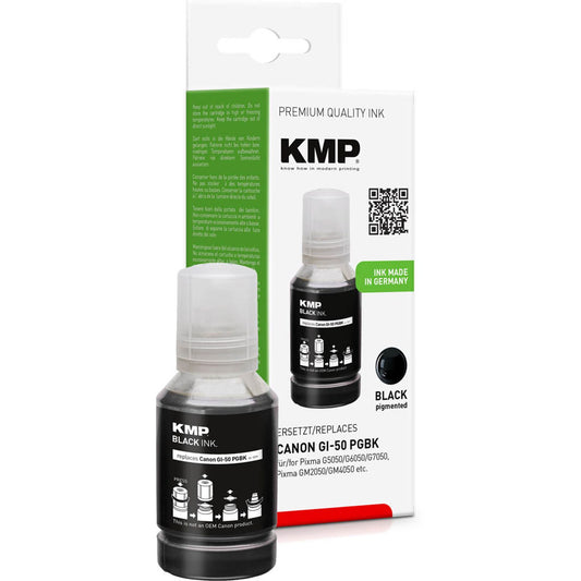 KMP schwarz Tintenflasche kompatibel zu Canon GI50PGBK | 1579,1001