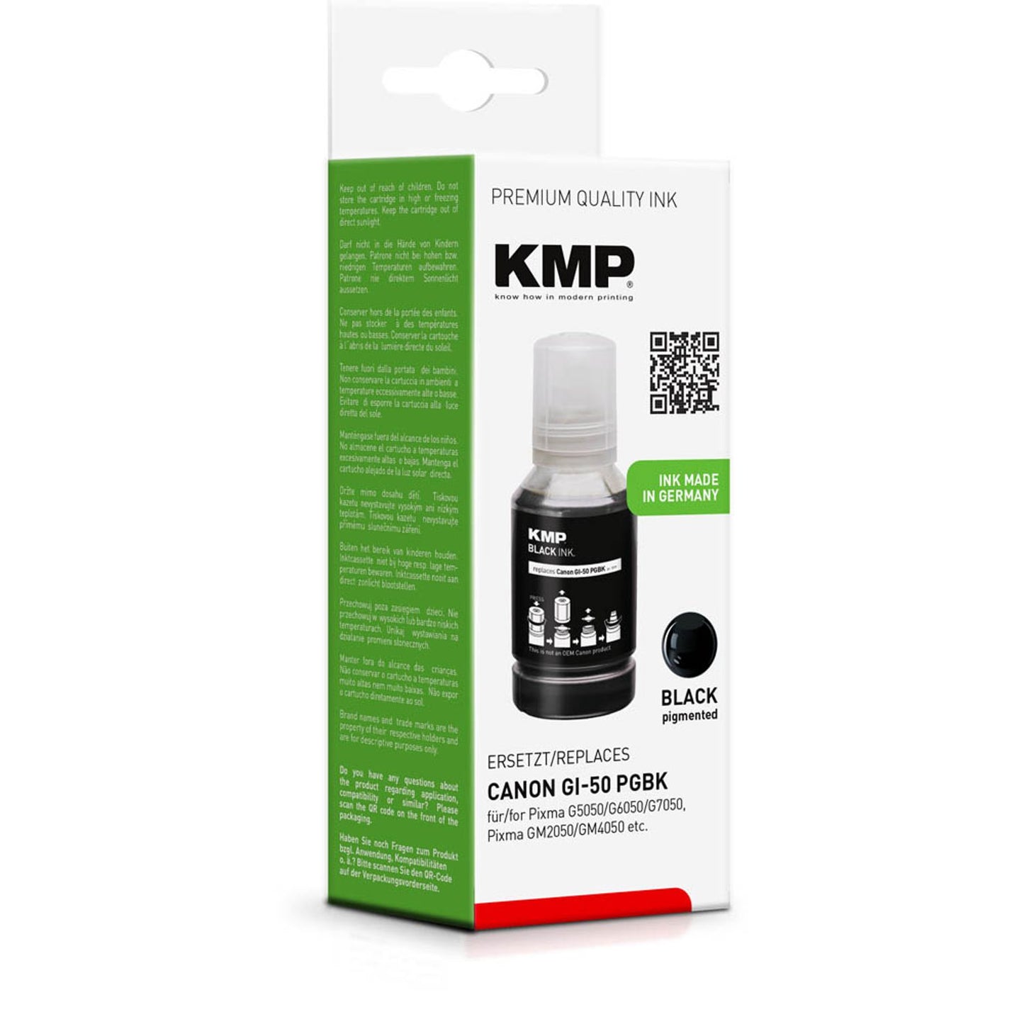 KMP schwarz Tintenflasche kompatibel zu Canon GI50PGBK | 1579,1001