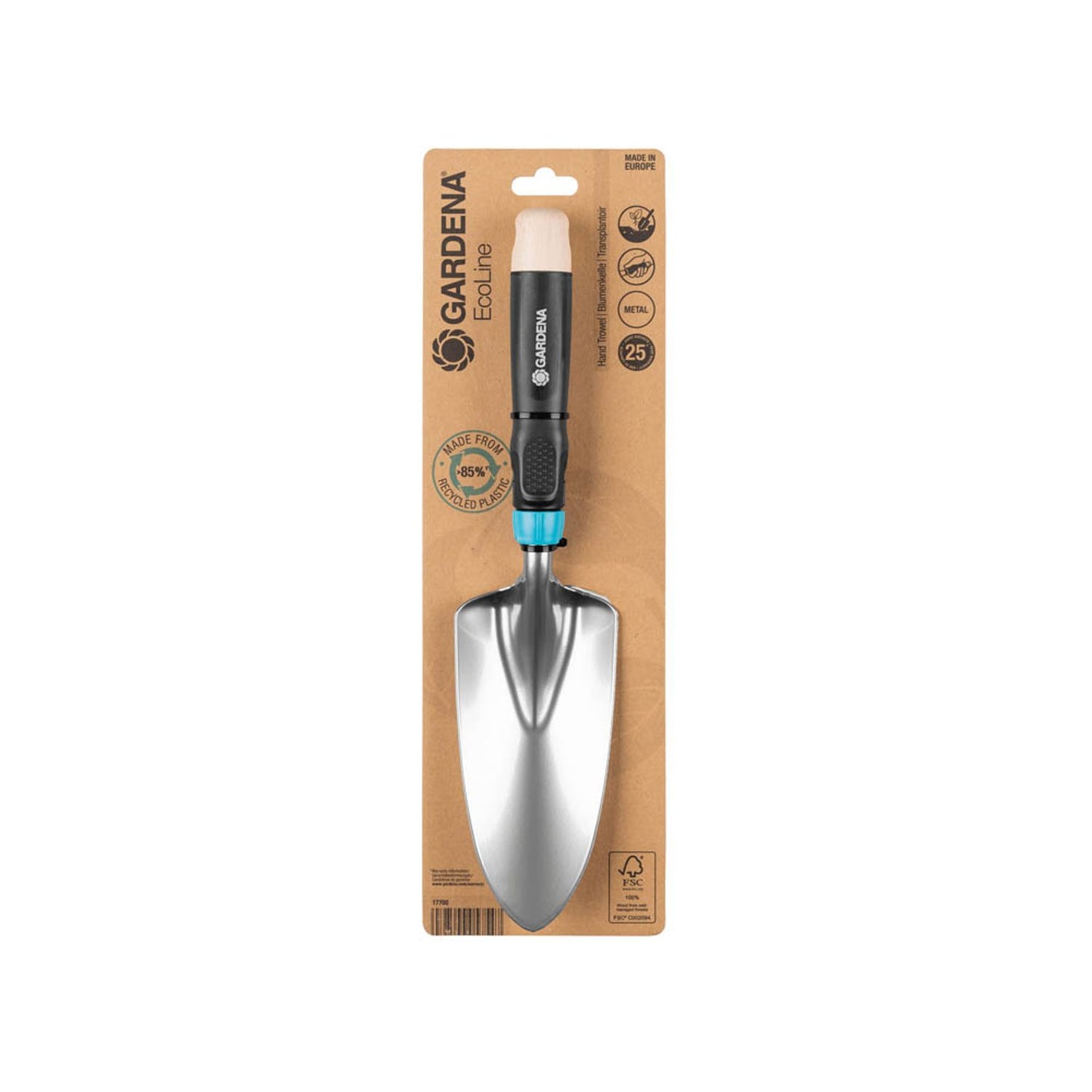 GARDENA EcoLine Blumenkelle Qualitätsstahl aus 25% recyceltem Metall | 17700-20