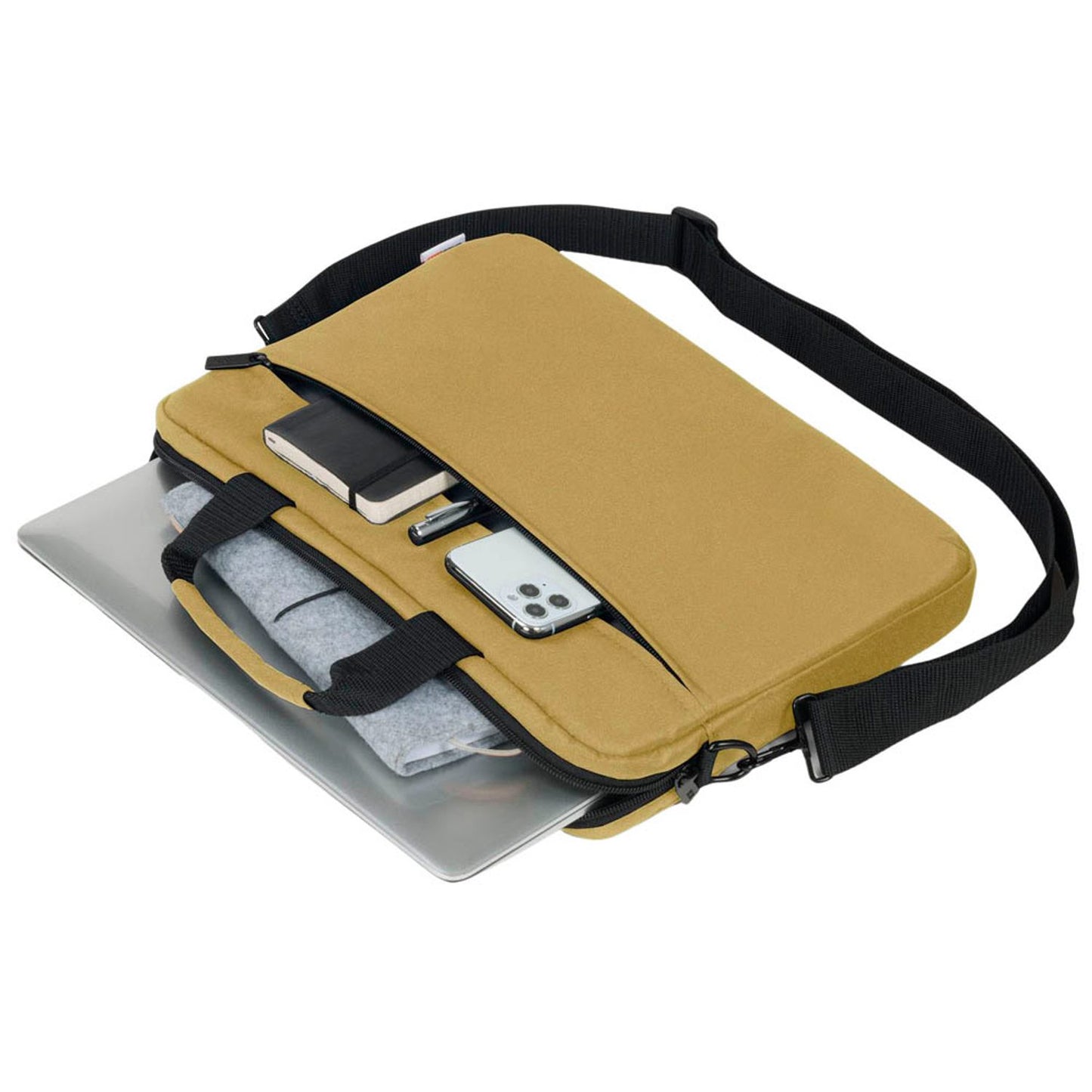 BASE XX Laptoptasche Slim Kunstfaser camel braun bis 35,8 cm (14,1 Zoll) | D31960