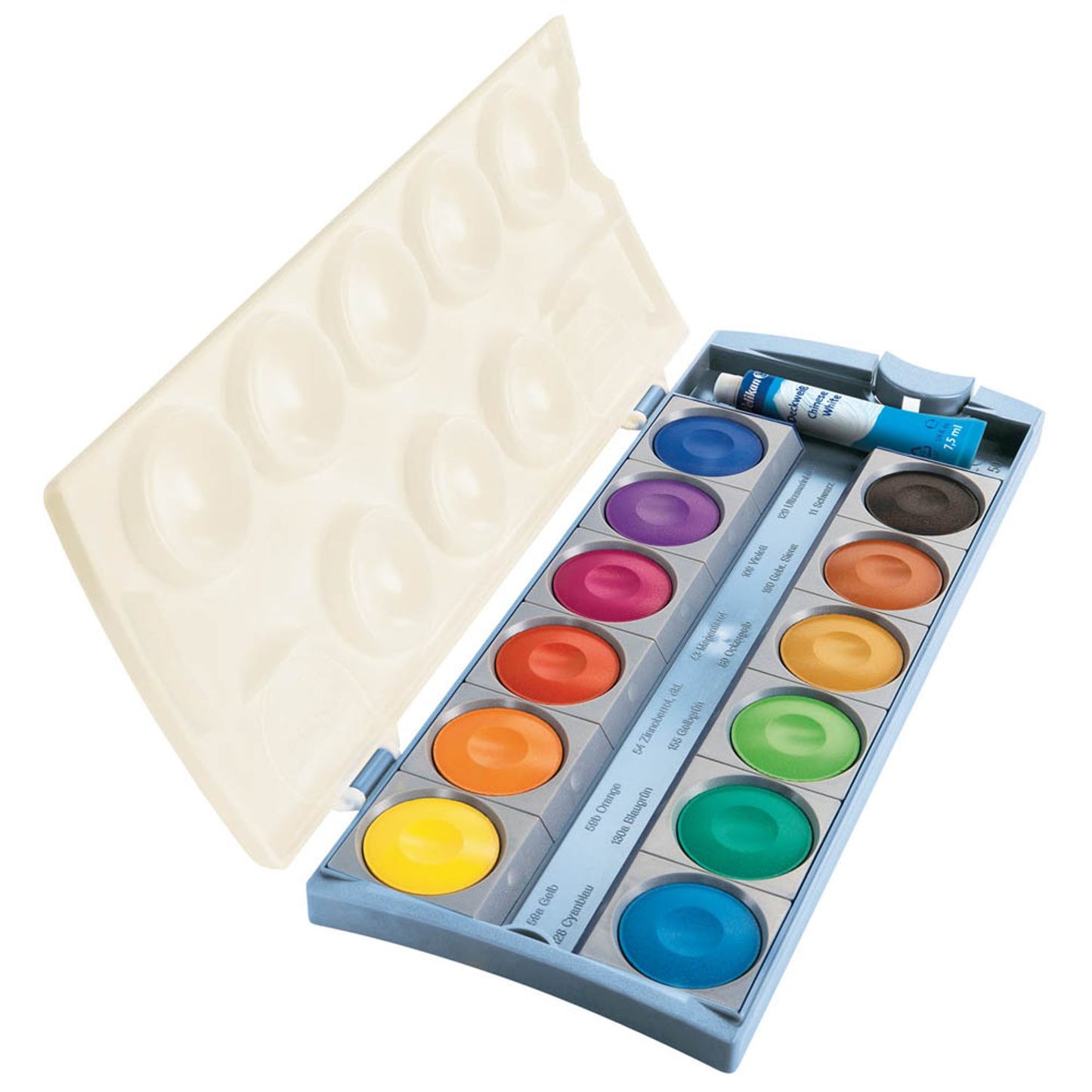 Pelikan K12 eco Wasserfarbkasten 12 Farben und 1 Tube Deckweiß | 300008239