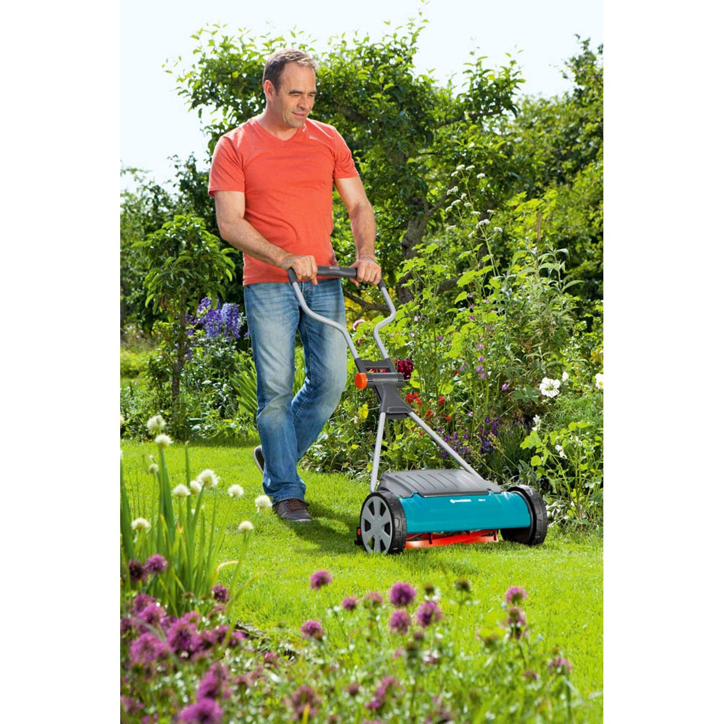 GARDENA Comfort 400 C Spindelmäher ohne Fangkorb für bis zu 250 m² | 04022-20