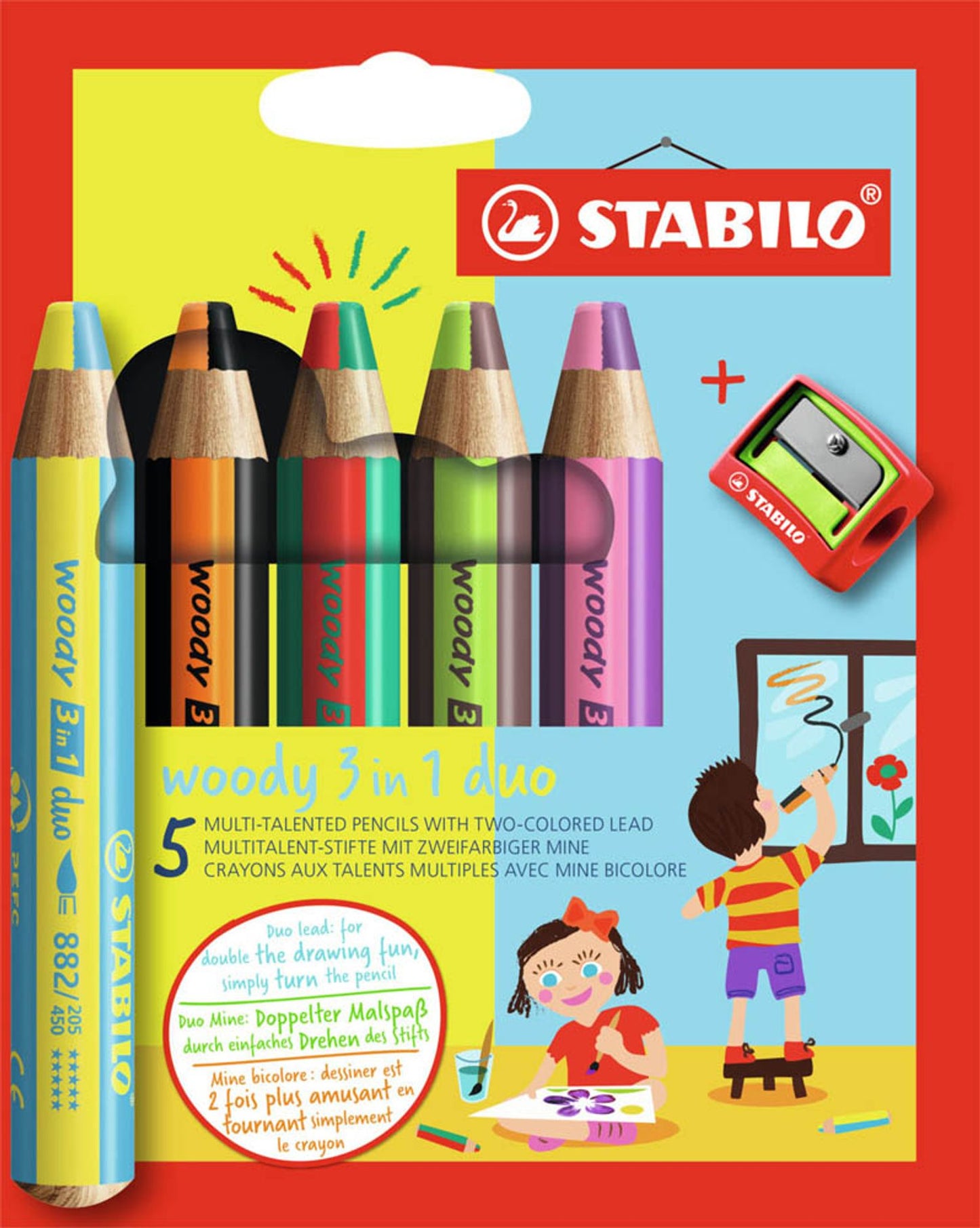 STABILO woody 3 in 1 Malset farbsortiert