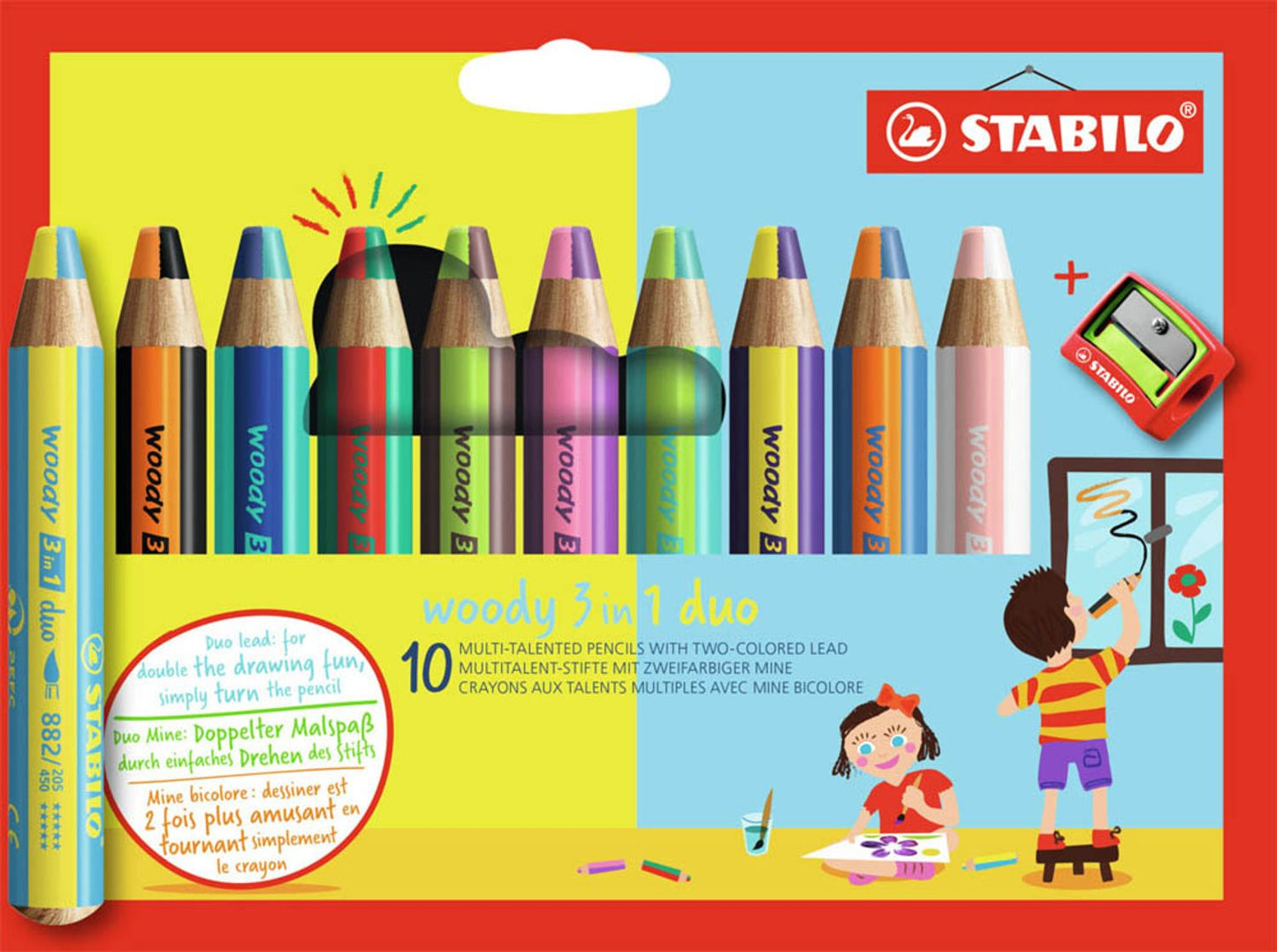 STABILO woody 3 in 1 Malset farbsortiert
