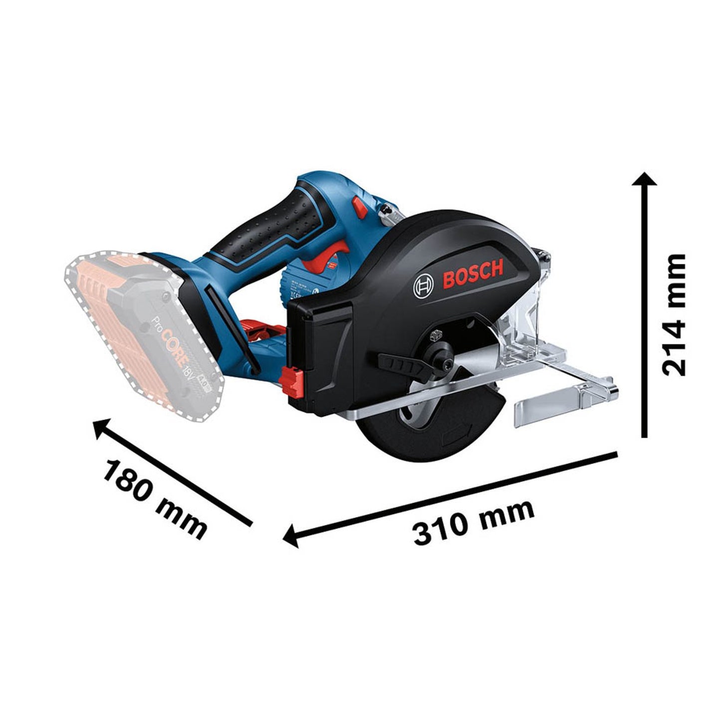 BOSCH Professional GKM 18V-50 Akku-Handkreissäge-Set 18,0 V, mit 2 Akkus | 0 601 6B8 002
