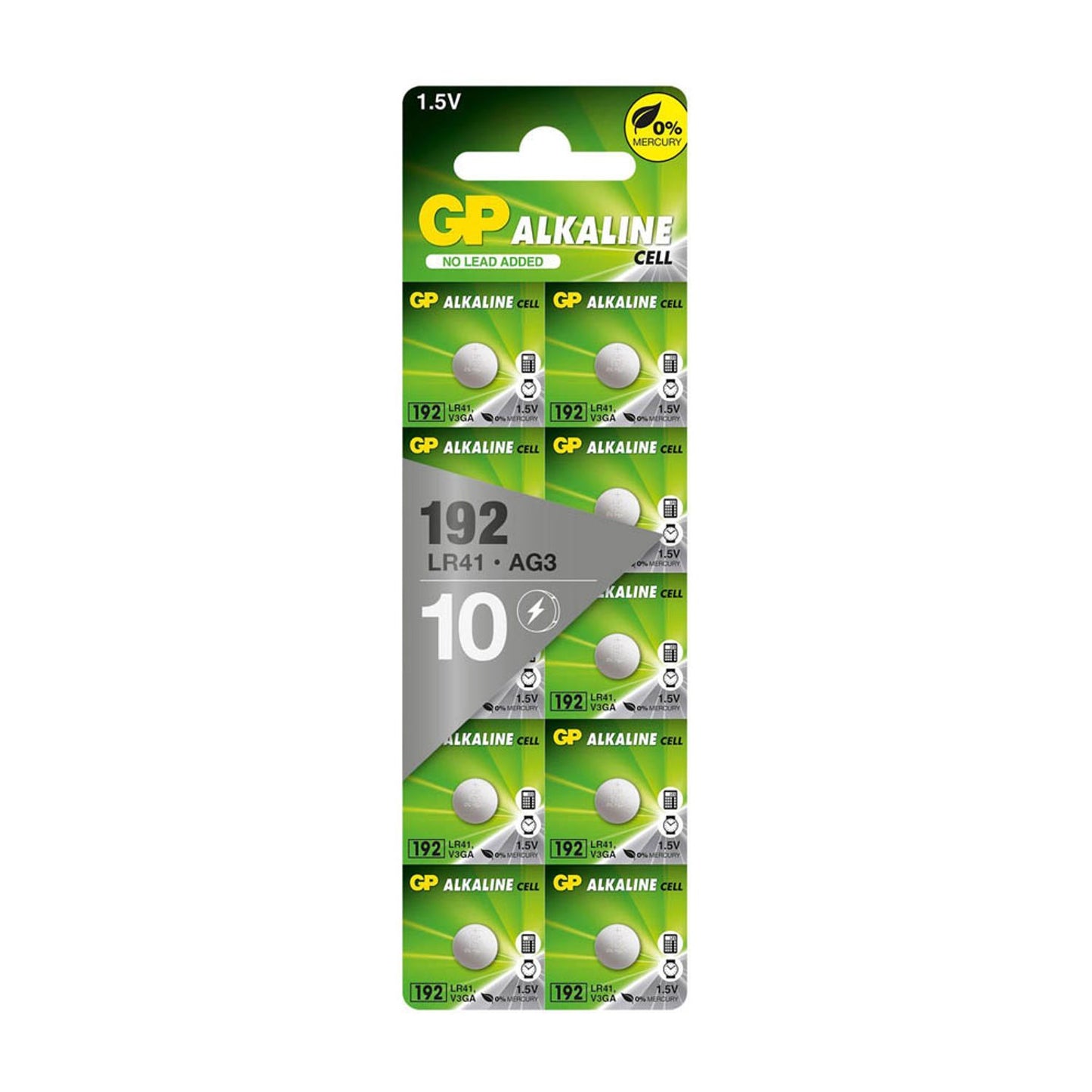 GP Knopfzellen LR 41 1,5 V | GP192ASTD533C10 | 1 Pack = 10 St.