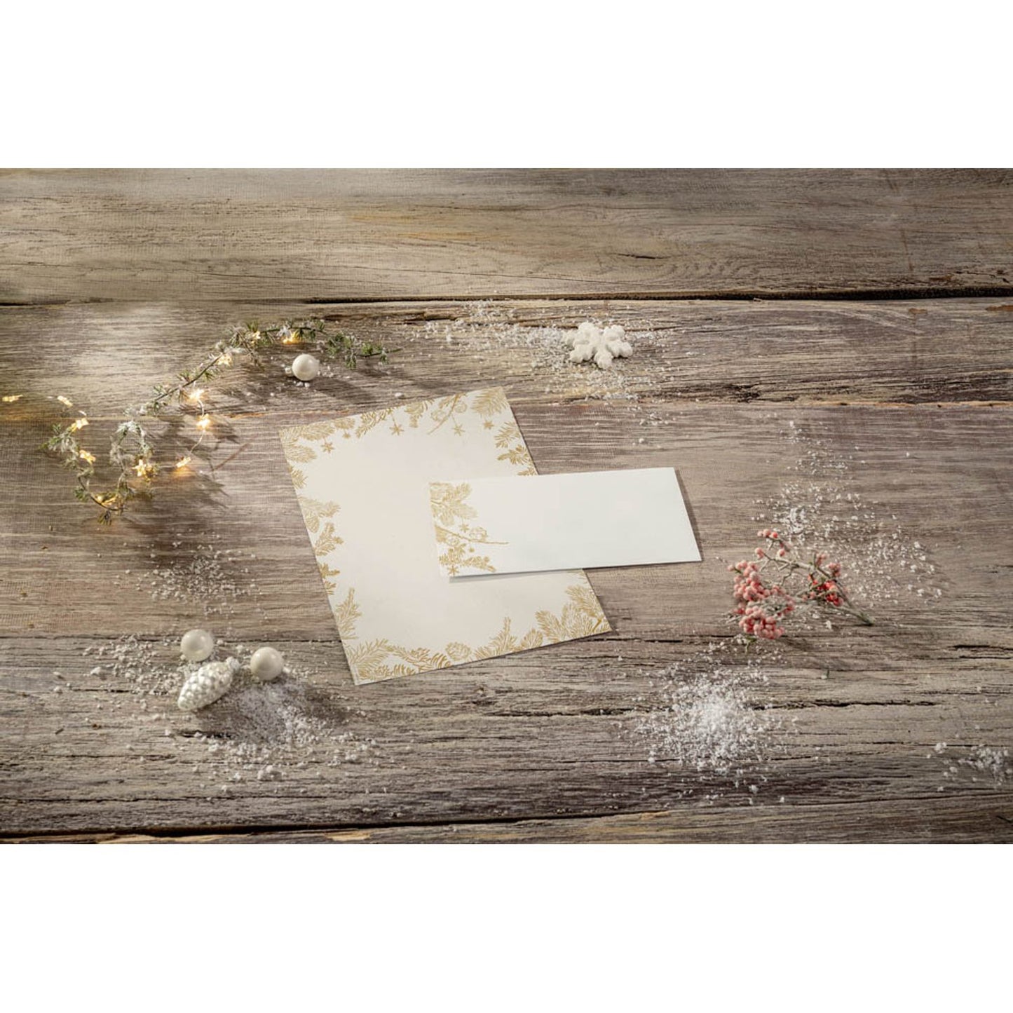 SIGEL Weihnachtsbriefpapier Golden Christmas Motiv DIN A4 90 g/qm | DP422 | 1 Pack = 100 Blatt