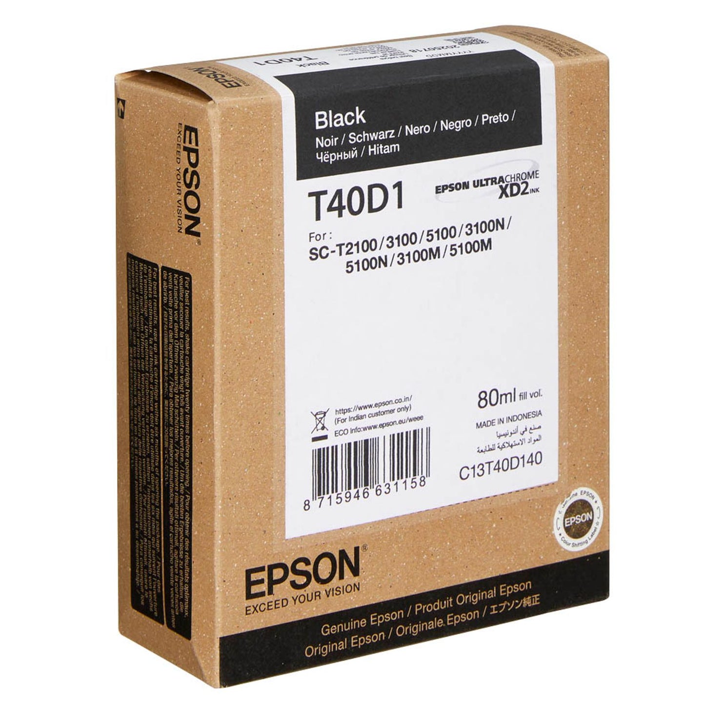 EPSON T40D140 BK schwarz Druckerpatrone | C13T40D140