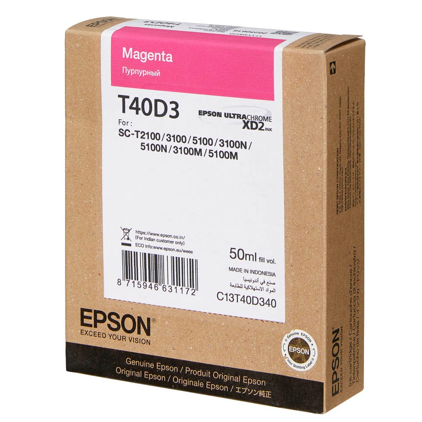 EPSON T40D340 M magenta Druckerpatrone | C13T40D34N