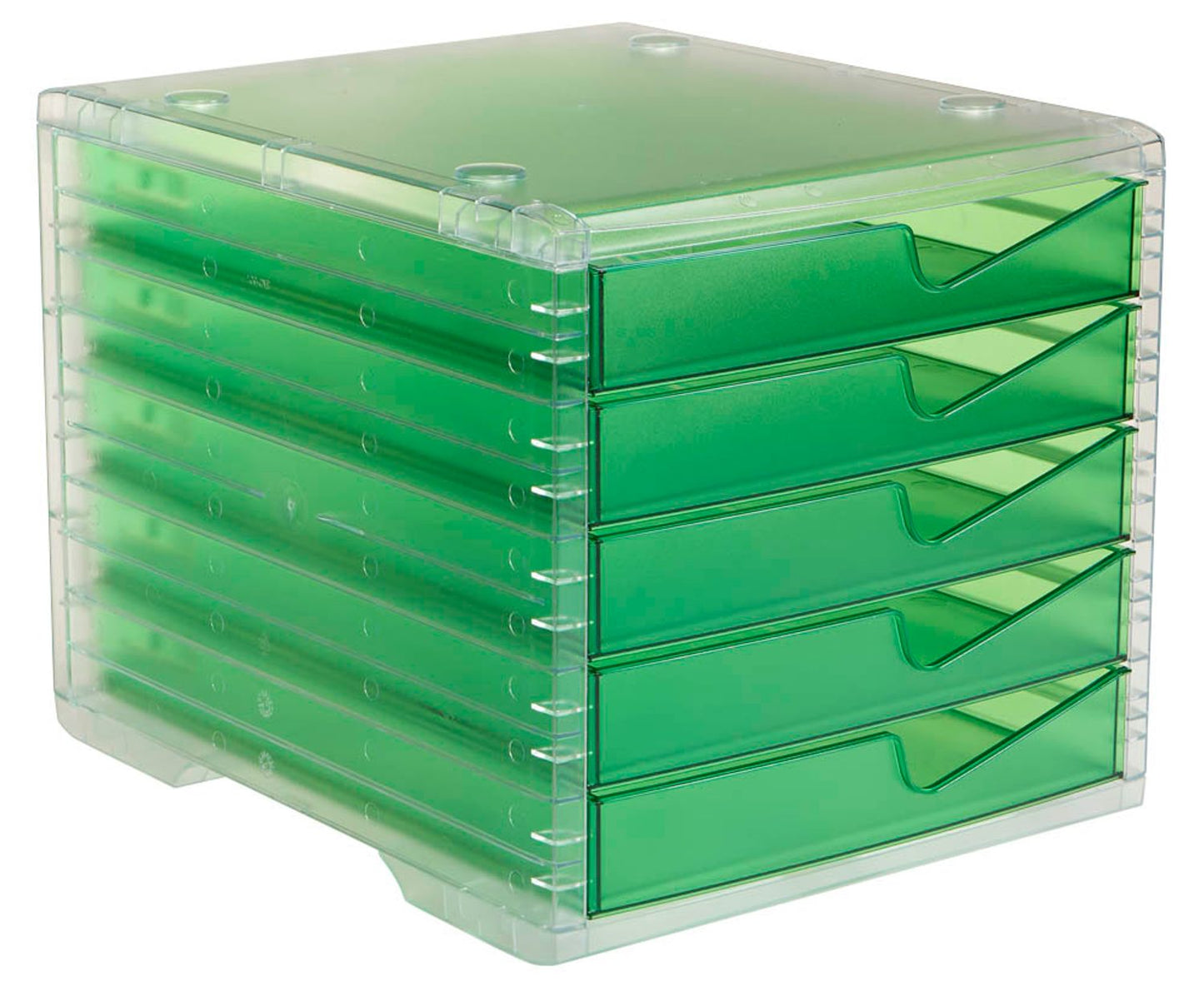 styro Schubladenbox styroswingbox light, DIN C4 mit 5 Schubladen