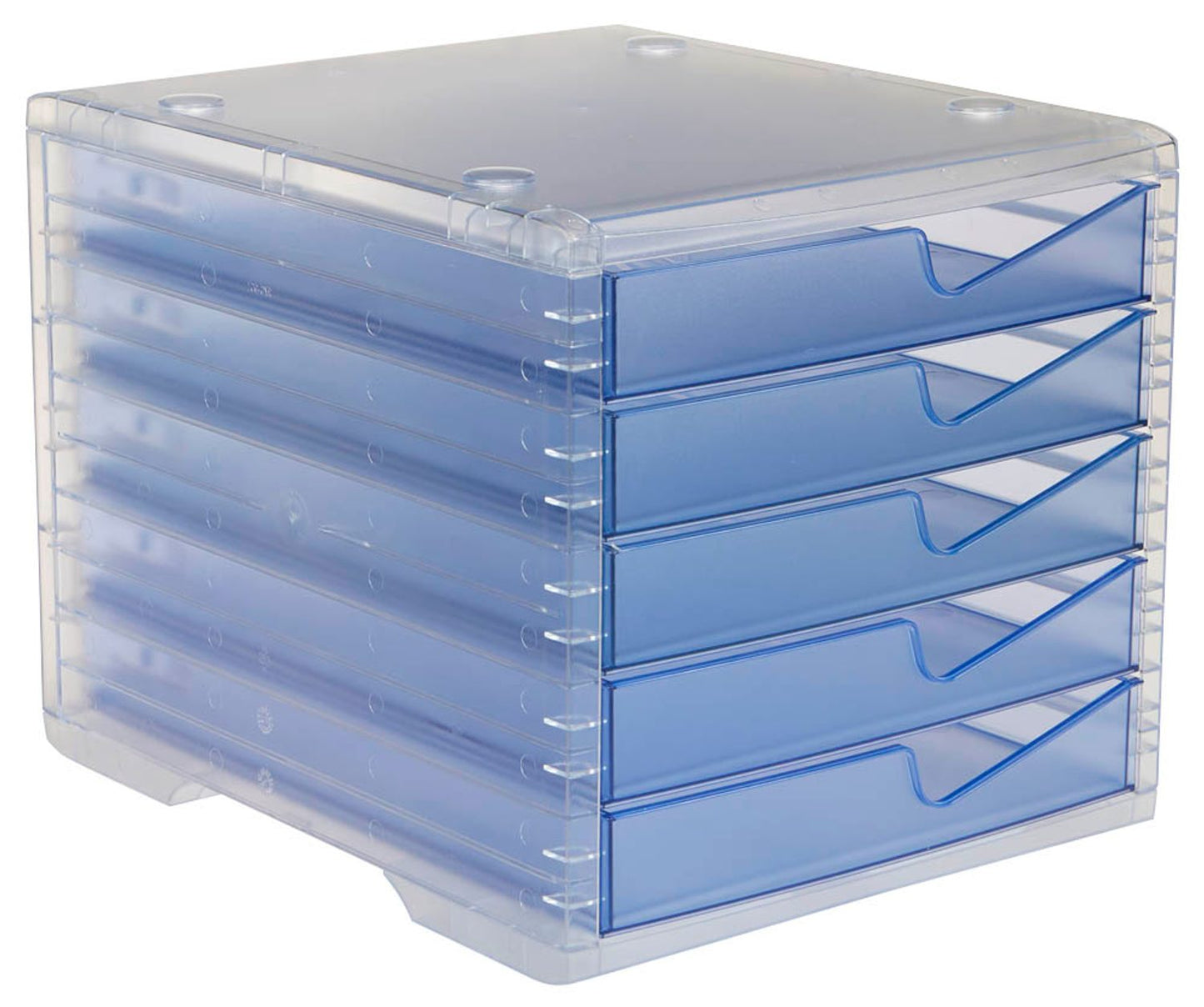 styro Schubladenbox styroswingbox light, DIN C4 mit 5 Schubladen