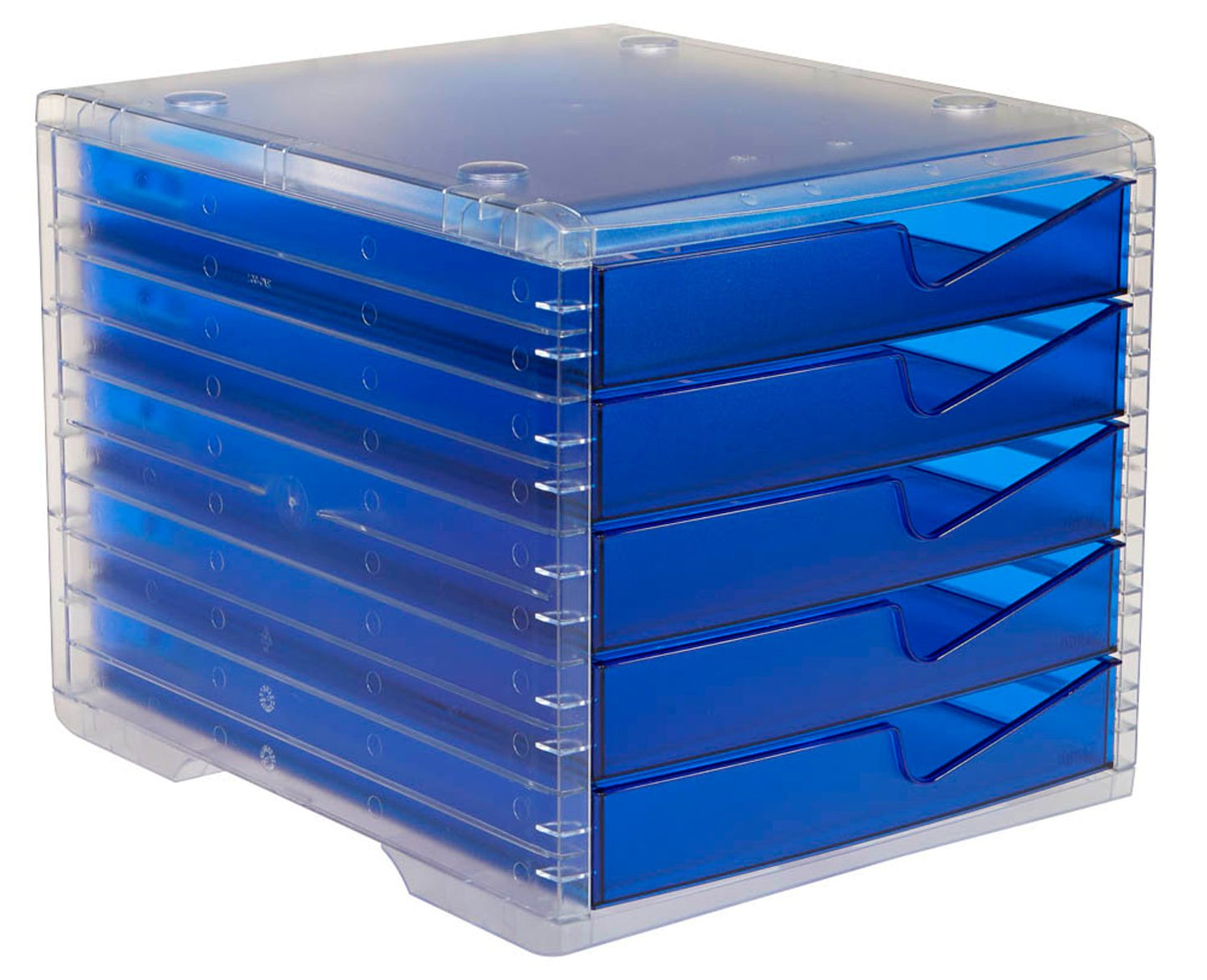 styro Schubladenbox styroswingbox light, DIN C4 mit 5 Schubladen