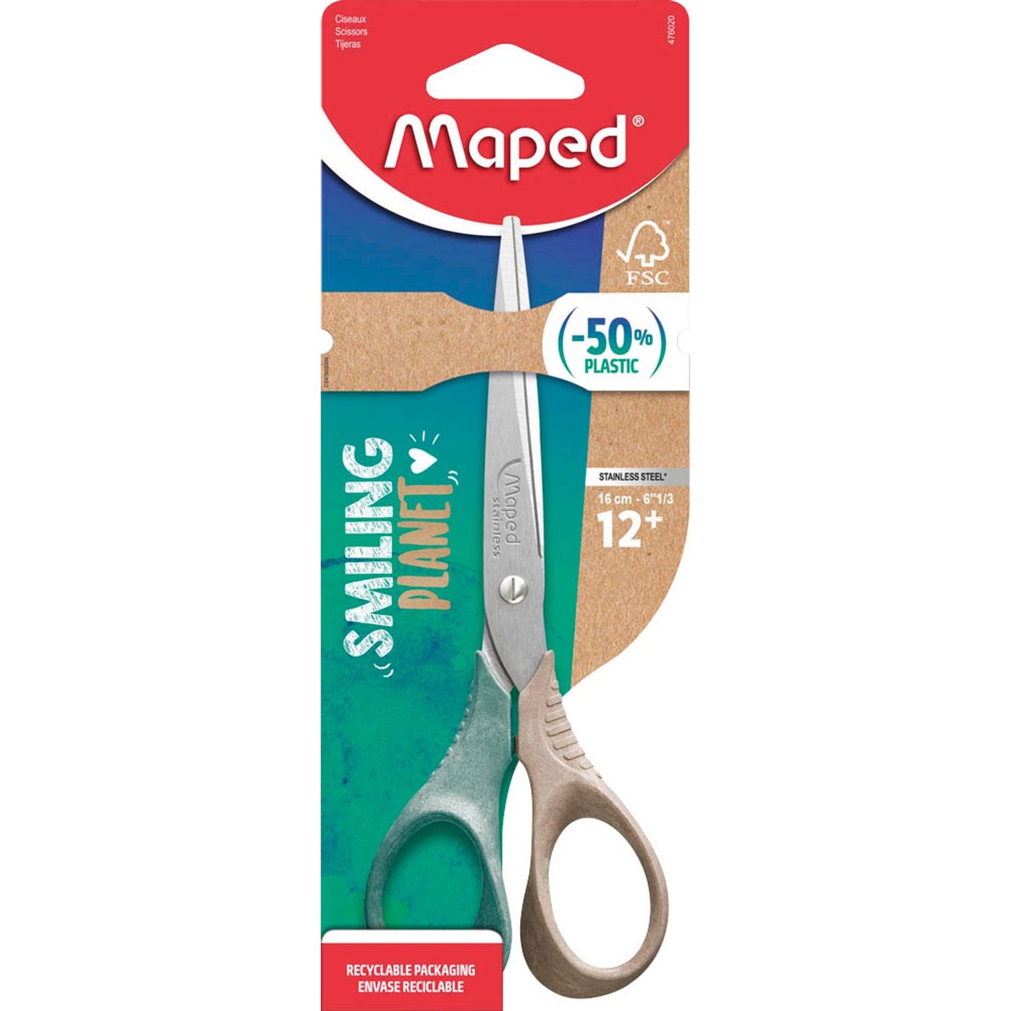 maped Schere Smiling Planet Shape bunt 16,0 cm | 476020FM